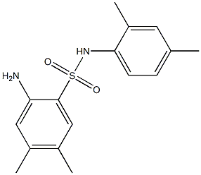 2-amino-N-(2,4-dimethylphenyl)-4,5-dimethylbenzene-1-sulfonamide,,结构式