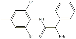 2-amino-N-(2,6-dibromo-4-methylphenyl)-2-phenylacetamide 化学構造式