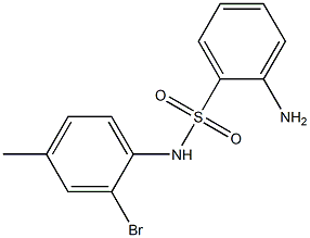 2-amino-N-(2-bromo-4-methylphenyl)benzene-1-sulfonamide,,结构式