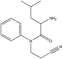 2-amino-N-(2-cyanoethyl)-4-methyl-N-phenylpentanamide 结构式