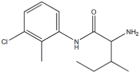 2-amino-N-(3-chloro-2-methylphenyl)-3-methylpentanamide Struktur