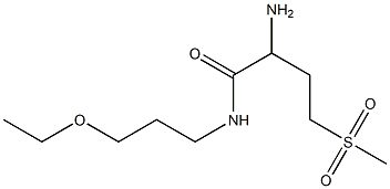 2-amino-N-(3-ethoxypropyl)-4-(methylsulfonyl)butanamide,,结构式