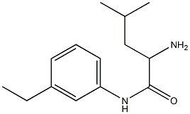 2-amino-N-(3-ethylphenyl)-4-methylpentanamide 化学構造式