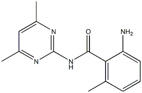 2-amino-N-(4,6-dimethylpyrimidin-2-yl)-6-methylbenzamide 结构式