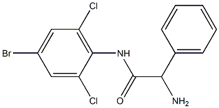 2-amino-N-(4-bromo-2,6-dichlorophenyl)-2-phenylacetamide Struktur