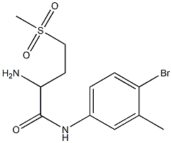 2-amino-N-(4-bromo-3-methylphenyl)-4-(methylsulfonyl)butanamide Structure