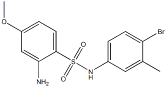 2-amino-N-(4-bromo-3-methylphenyl)-4-methoxybenzene-1-sulfonamide 结构式