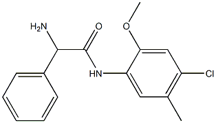 2-amino-N-(4-chloro-2-methoxy-5-methylphenyl)-2-phenylacetamide,,结构式