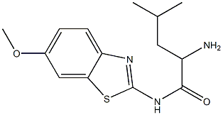 2-amino-N-(6-methoxy-1,3-benzothiazol-2-yl)-4-methylpentanamide,,结构式