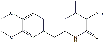 2-amino-N-[2-(2,3-dihydro-1,4-benzodioxin-6-yl)ethyl]-3-methylbutanamide 结构式