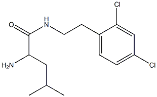 2-amino-N-[2-(2,4-dichlorophenyl)ethyl]-4-methylpentanamide,,结构式