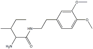 2-amino-N-[2-(3,4-dimethoxyphenyl)ethyl]-3-methylpentanamide 结构式