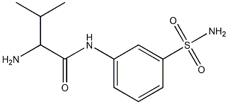 2-amino-N-[3-(aminosulfonyl)phenyl]-3-methylbutanamide 结构式