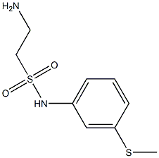 2-amino-N-[3-(methylsulfanyl)phenyl]ethane-1-sulfonamide 化学構造式