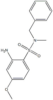 2-amino-N-benzyl-4-methoxy-N-methylbenzene-1-sulfonamide 化学構造式