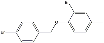 2-bromo-1-[(4-bromophenyl)methoxy]-4-methylbenzene 结构式