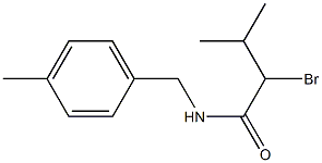 2-bromo-3-methyl-N-(4-methylbenzyl)butanamide,,结构式