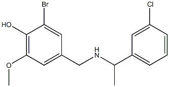 2-bromo-4-({[1-(3-chlorophenyl)ethyl]amino}methyl)-6-methoxyphenol