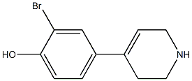 2-bromo-4-(1,2,3,6-tetrahydropyridin-4-yl)phenol,,结构式