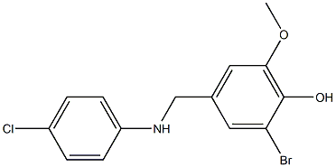 2-bromo-4-{[(4-chlorophenyl)amino]methyl}-6-methoxyphenol Structure