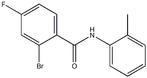 2-bromo-4-fluoro-N-(2-methylphenyl)benzamide 化学構造式