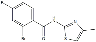 2-bromo-4-fluoro-N-(4-methyl-1,3-thiazol-2-yl)benzamide