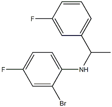 2-bromo-4-fluoro-N-[1-(3-fluorophenyl)ethyl]aniline Struktur