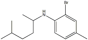 2-bromo-4-methyl-N-(5-methylhexan-2-yl)aniline 结构式