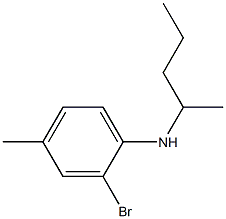 2-bromo-4-methyl-N-(pentan-2-yl)aniline 化学構造式