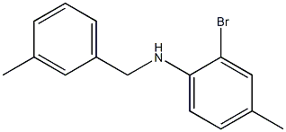 2-bromo-4-methyl-N-[(3-methylphenyl)methyl]aniline Struktur
