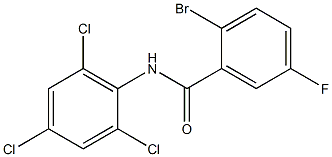 2-bromo-5-fluoro-N-(2,4,6-trichlorophenyl)benzamide Structure