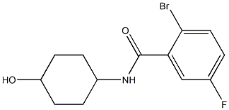 2-bromo-5-fluoro-N-(4-hydroxycyclohexyl)benzamide Struktur