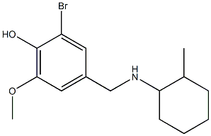 2-bromo-6-methoxy-4-{[(2-methylcyclohexyl)amino]methyl}phenol 结构式