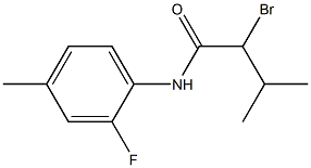 2-bromo-N-(2-fluoro-4-methylphenyl)-3-methylbutanamide Struktur