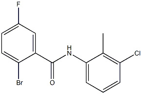 2-bromo-N-(3-chloro-2-methylphenyl)-5-fluorobenzamide 结构式