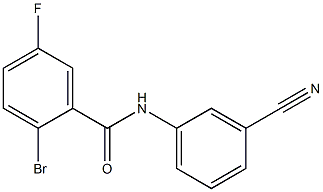 2-bromo-N-(3-cyanophenyl)-5-fluorobenzamide 化学構造式