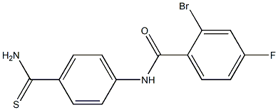 2-bromo-N-(4-carbamothioylphenyl)-4-fluorobenzamide,,结构式