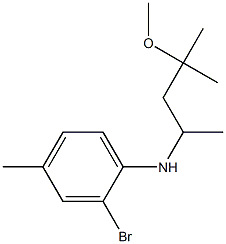 2-bromo-N-(4-methoxy-4-methylpentan-2-yl)-4-methylaniline Struktur