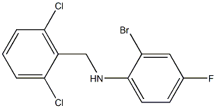 2-bromo-N-[(2,6-dichlorophenyl)methyl]-4-fluoroaniline 结构式