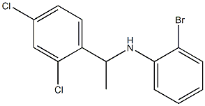 2-bromo-N-[1-(2,4-dichlorophenyl)ethyl]aniline,,结构式