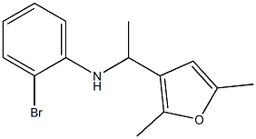 2-bromo-N-[1-(2,5-dimethylfuran-3-yl)ethyl]aniline 化学構造式