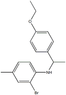 2-bromo-N-[1-(4-ethoxyphenyl)ethyl]-4-methylaniline 化学構造式