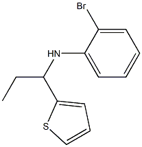 2-bromo-N-[1-(thiophen-2-yl)propyl]aniline,,结构式