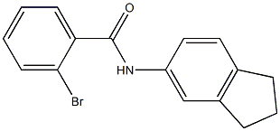 2-bromo-N-2,3-dihydro-1H-inden-5-ylbenzamide 化学構造式