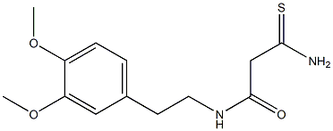 2-carbamothioyl-N-[2-(3,4-dimethoxyphenyl)ethyl]acetamide 结构式