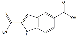 2-carbamoyl-1H-indole-5-carboxylic acid,,结构式