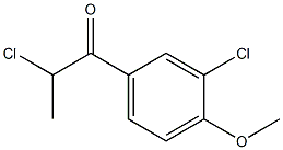 2-chloro-1-(3-chloro-4-methoxyphenyl)propan-1-one Struktur