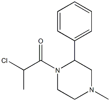 2-chloro-1-(4-methyl-2-phenylpiperazin-1-yl)propan-1-one Structure