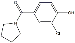 2-chloro-4-(pyrrolidin-1-ylcarbonyl)phenol,,结构式