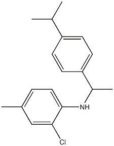 2-chloro-4-methyl-N-{1-[4-(propan-2-yl)phenyl]ethyl}aniline Struktur